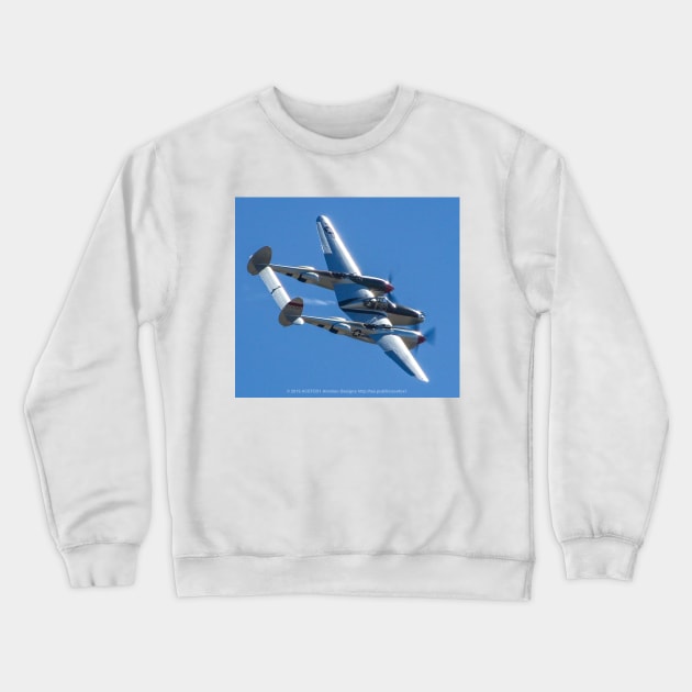 P-38 Victory Roll Crewneck Sweatshirt by acefox1